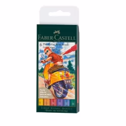 Faber-Castell 167174, 6 colours, Blue, Green, Orange, Pink, Violet, Yellow, Multicolour, Round, Plastic, Adults & Children