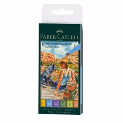 Faber-Castell 167178, 6 colours, Blue, Green, Orange, Yellow, Multicolour, Round, Plastic, Adults & Children