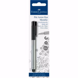 Faber-Castell 167398, Black, Silver, Pigment-based ink, 1.5 mm, Germany, Blister, 1 pc(s)