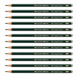 Faber-Castell pencils  Castell 9000 graphite pencils  8B Pre-sharpened Black lead pencils for sketch  shading  drawing  artis ...