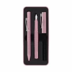Faber-Castell 201528, Rose, 2 pc(s), Ballpoint pen + Fountain pen