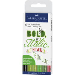 Faber-Castell 8800503 calligraphy pen Black, Green, Red, Turquoise 6 pc(s)