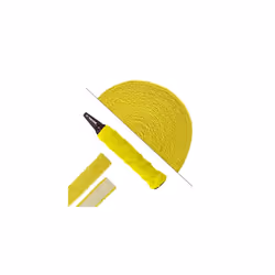 Terry Grip Roll Badminton, Squash and Tennis Racket, Yellow, Wide