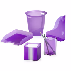 Durable 1701673992 desk tray/organizer Purple, Transparent