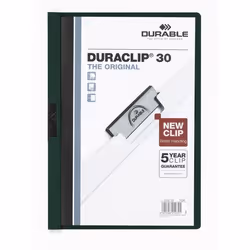Durable DURACLIP 30 A4, Black, Green, Transparent, PVC, 30 sheets, A4, 1 pc(s)