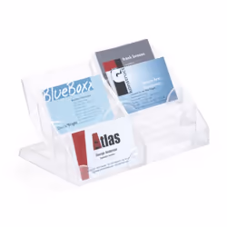 Durable 2439 business card holder Plastic Transparent