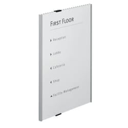 Durable Info Sign Acrylic. Aluminium Silver