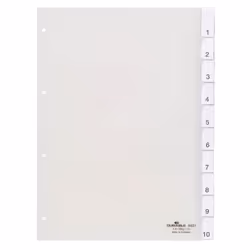 Durable 6821-19 Numeric tab index Transparent