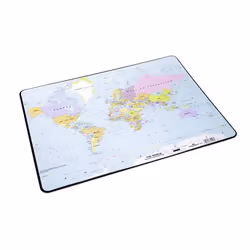 Durable Desk Mat with World Map