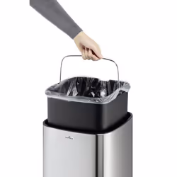 Durable NO TOUCH 35L Rectangular Stainless steel Black, Silver - Additional view 4
