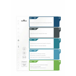 Durable 679327 tab index Blank tab index Polypropylene (PP) Multicolour