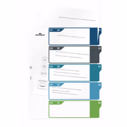 Durable 679327 tab index Blank tab index Polypropylene (PP) Multicolour