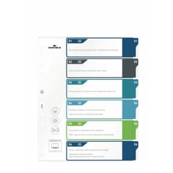 Durable 679427 tab index Blank tab index Polypropylene (PP) Multicolour