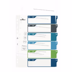 Durable 679427 tab index Blank tab index Polypropylene (PP) Multicolour