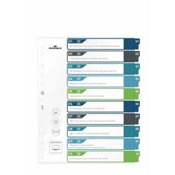Durable 679527 tab index Blank tab index Polypropylene (PP) Multicolour