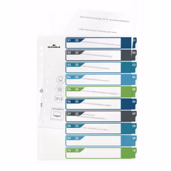 Durable 679527 tab index Blank tab index Polypropylene (PP) Multicolour