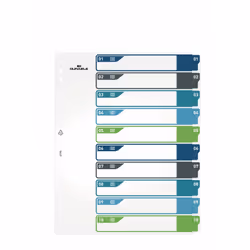 Durable 679527 tab index Blank tab index Polypropylene (PP) Multicolour - Additional view 4