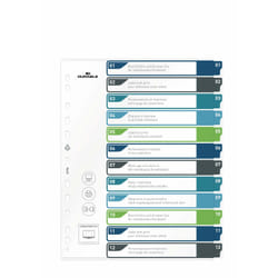 Durable 679627 tab index Blank tab index Polypropylene (PP) Multicolour