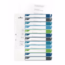 Durable 679627 tab index Blank tab index Polypropylene (PP) Multicolour