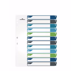 Durable 679627 tab index Blank tab index Polypropylene (PP) Multicolour - Additional view 4