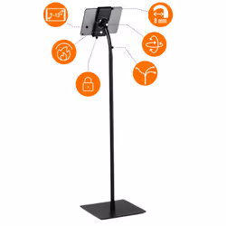 Durable Tought Floor Tablet stand Black - Additional view 8
