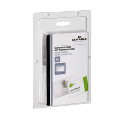 Durable Combi Clip Name Badge 54x90mm Pk 5