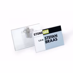 Durable Combi Clip Name Badge 54x90mm Pk 5
