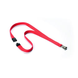Durable Premium Textile 17"" Lanyard with Safety Release  Coral  Pack of 10 (8127136)