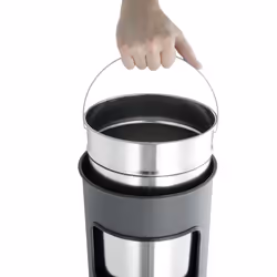 Durable 333023 trash can 17 L Round Metal Silver - Additional view 5
