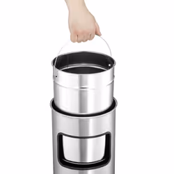 Durable Waste basket with ashtray Safe round - Additional view 6