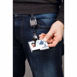 Durable Retractable reel EXTRA STRONG with snap button strap + keyring - Additional view 3