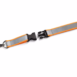 Durable 869209 Safety Lanyard Reflective, with Carabiner and Safety Lock, 1 Piece, Orange