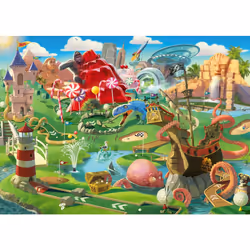 Ravensburger Putt Putt Paradise 500 Piece Large Format Jigsaw Puzzle for Adults - 12001002 - Easy to See & Easy to Hold Large ...