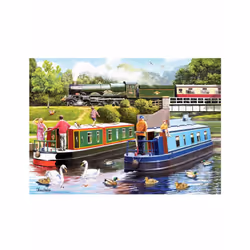 Leisure days No.10 Day on the Canal 1000 Piece Jigsaw Puzzles for Adults and Kids Age 12 Years Up