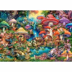 Ravensburger Merry Mushroom Village Jigsaw Puzzle (1000 Pieces)
