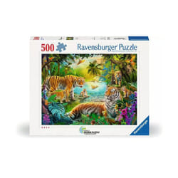 Ravensburger Tiger Family In Oasis 500 Piece Jigsaw Puzzle