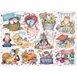 Ravensburger Crazy Cats A Cat's Year (1000 Pieces)