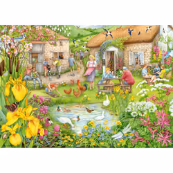 Ravensburger Cosy Cafe No.3 Valley Farm Cafe Jigsaw Puzzle (1000 Pieces)