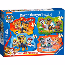 Ravensburger UK 3028 Ravensburger Paw Patrol 4 Large Shaped Jigsaw Puzzles (10,12,14,16pc),