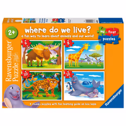 Where Do We Live? My First Jigsaw Puzzles for Kids 2 Years Up (2, 3, 4 & 5 Pieces) - Educational Toys for Toddlers - EYFS