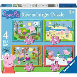 Ravensburger Peppa Pig Four Seasons, 4 in a Box - 12 + 16 + 20 + 24 Pieces Puzzle