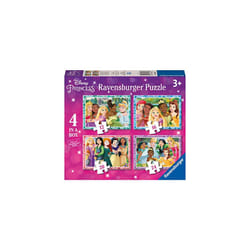 Disney Princess Toys - 4 in a Box Jigsaw Puzzles - 12, 16, 20, 24 Pieces - 2023 Edition