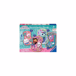 Ravensburger 3170 Gabby's Dollhouse 4 Large Shaped Jigsaw Puzzles for Kids Age 3 Years Up (10, 12, 14, 16 Pieces)