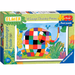 Ravensburger Elmer - My First Floor Puzzle - 16 Piece Jigsaw Puzzles for Kids - Educational Toddler Toys Age 24 Months and Up ...
