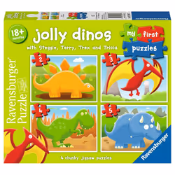 Ravensburger My First Puzzle, Jolly Dinos, 2 pc(s), Dinosaurs, 1.5 yr(s)