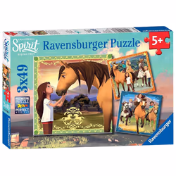 Ravensburger Adventure on Horses 3x49 Piece Jigsaw Puzzle Set for Kids - 08068 - Every Piece is Unique Pieces Fit Together P ...