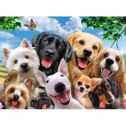 Ravensburger Delighted Dogs XXL Contour puzzle 300 pc(s) Art