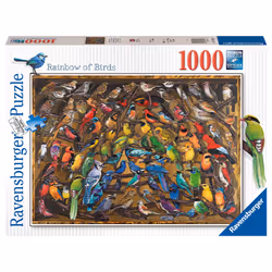 Rainbow of Birds 1000 Piece Jigsaw Puzzles for Adults and Kids Age 12 Years Up