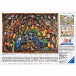 Rainbow of Birds 1000 Piece Jigsaw Puzzles for Adults and Kids Age 12 Years Up