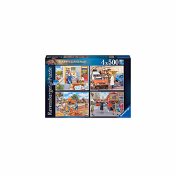 Ravensburger Happy Days Collection No.6 Nostalgic Work Day Memories 4x 500 Piece Jigsaw Puzzles for Adults and Kids Age 10 Ye ...